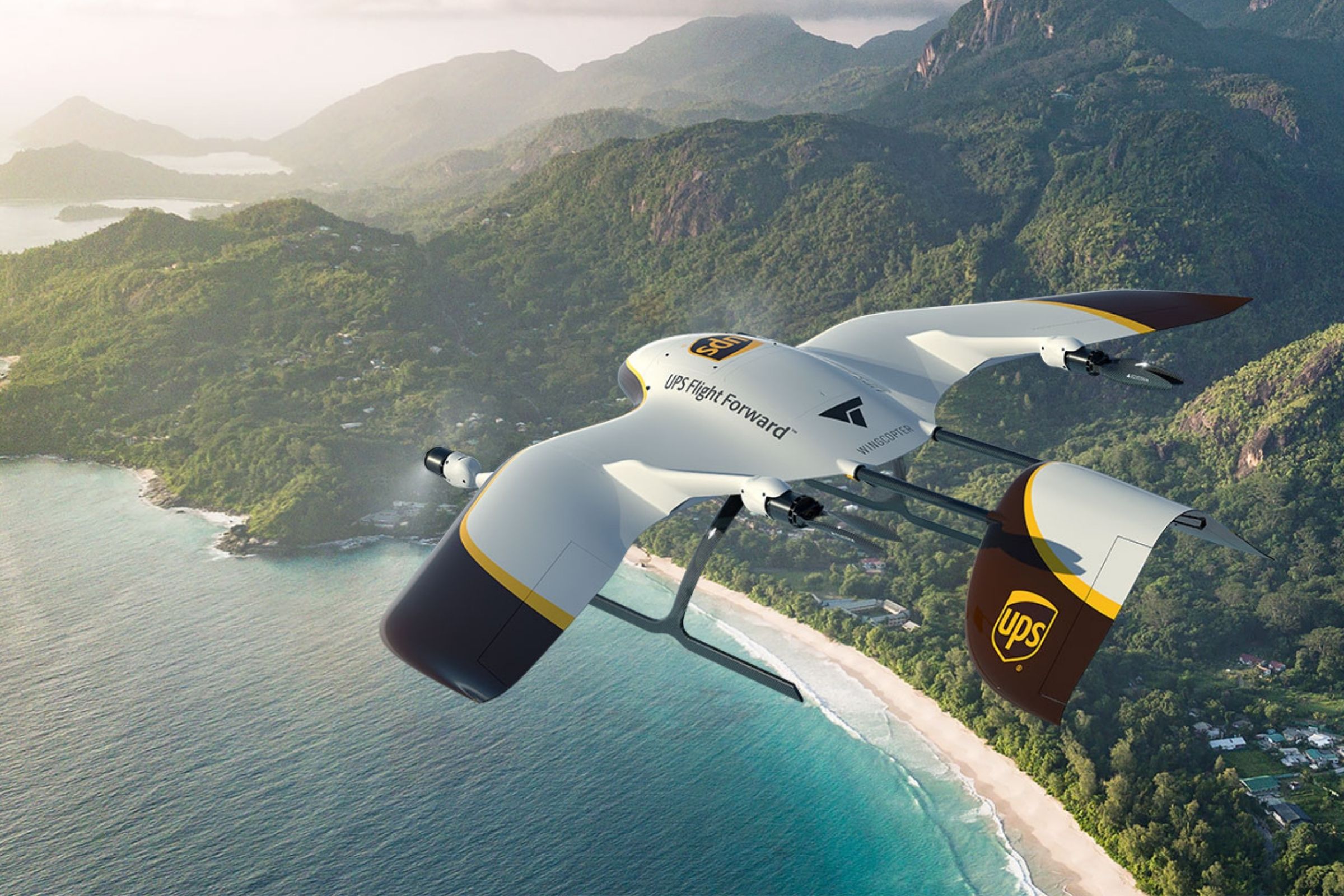 Wingcopter drony dostarczające paczki